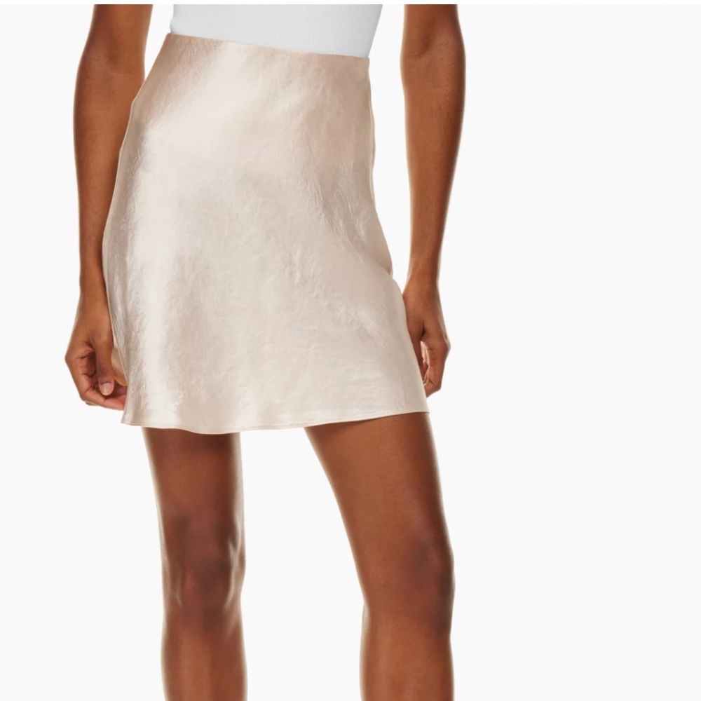 Aritzia Slip Satin Mini Skirt
